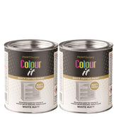 2X Paint Factory White Matt Tin Paint 300ml Tin Paint